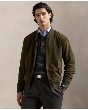 Polo Ralph Lauren Suede Bomber Jacket - Brown
