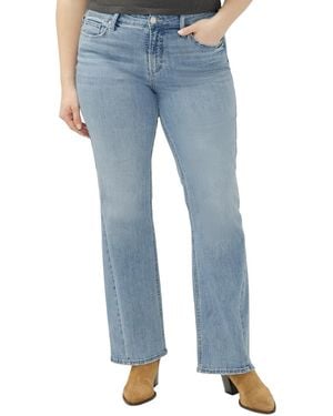Silver Jeans Co. Plus Size Suki High-rise Light-wash Bootcut Jeans - Blue