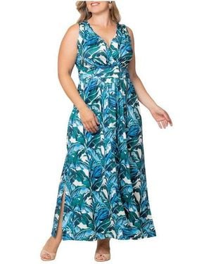 Kiyonna Plus Size Daniela Sleeveless Maxi Dress - Black