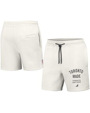 Staple Nba X Toronto Raptors Heavyweight Fleece Shorts - White