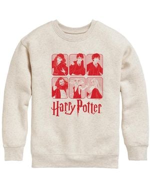 Harry Potter Big Girls Grid Graphic Raglan Top - White