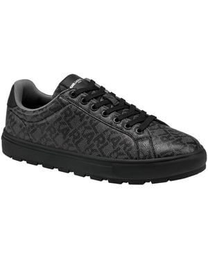 KARL LAGERFELD Fabien All-over Logo Lace-up Sneakers - Black