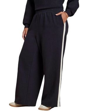 Eloquii Plus Size Stripe Detail Sweatpant - Blue