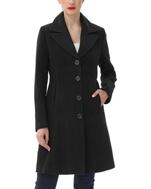 Kimi + Kai Kimi + Kai Lumi Wool Blend Walking Coat - Black