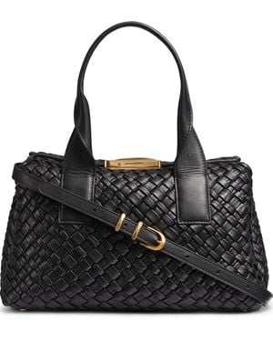 Donna Karan Amagansett Leather Satchel Bag - Black