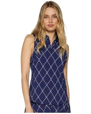 G Lifestyle Clothing G Lifestyle Sleeveless Ruffle Top - Blue
