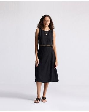 REISTOR Overlap Midi Skirt - Blue