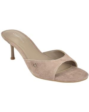 Calvin Klein Vixie Kitten Heel Dress Sandals - White