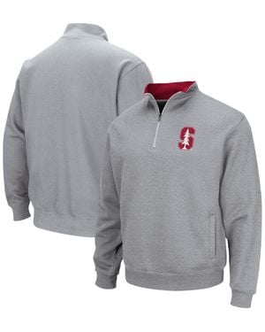 Colosseum Athletics Stanford Cardinal Tortugas Team Logo Quarter-zip Jacket - Gray