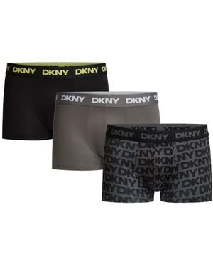 DKNY Flex Microfiber Trunk Briefs - Black