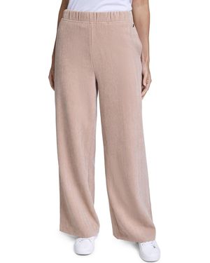 Nautica High-rise Wide-leg Herringbone Pants - Pink