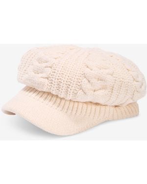 Style & Co. Slouchy Chenille Cable-knit Cabbie Hat - Natural