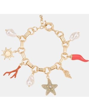 On 34th Nautical Sea Life Charm Bracelet - Metallic