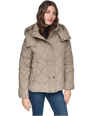 Andrew Marc briggs Hooded Quilted Puffer Jacket - Natural