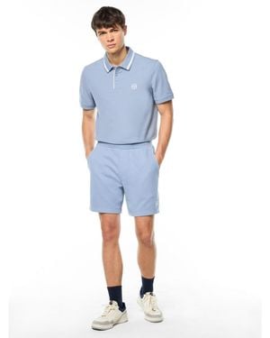 Sergio Tacchini Premium-knit Regular-fit Pull-on Agiato Shorts - Blue