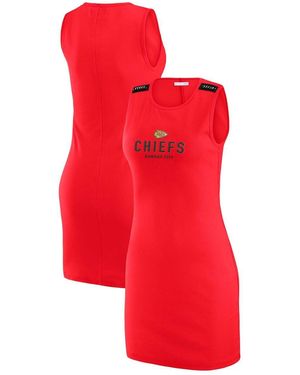 WEAR by Erin Andrews X Gracie Hunt Kansas City Chiefs Ribbed Tank Dress - Red