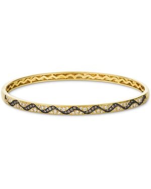 Le Vian Nude Diamond & Chocolate Diamond Wavy Pattern Bangle Bracelet (3/4 Ct. T.w. - Metallic