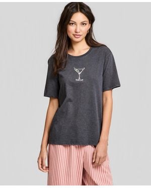 And Now This Martini Graphic T-shirt - Gray