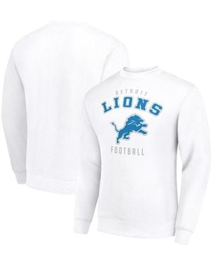 Starter Detroit Lions Team Logo Pullover Sweatshirt - White