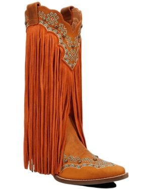 Dingo Tequila Sunrise Suede Boot - Orange