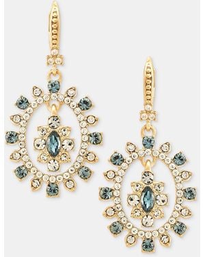 Marchesa Stone Orbital Drop Earrings - Metallic