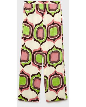 Mango Geometric Print Pants - Multicolor
