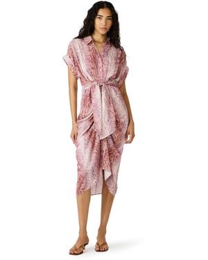 Steve Madden Tori Collared Short-sleeve Dress