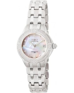 INVICTA WATCH 0266 Specialty Quartz Mother Of Pearl Dial Watch - Black