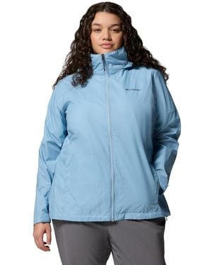 Columbia Plus Size Lightweight Rain Shell Jacket - Blue