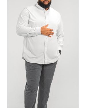 Regent Row Big & Tall Commuter Shirt Long Sleeve Button Down - Black