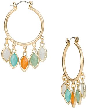 Patricia Nash Tone Plated Hoop Dangle Earrings - Metallic