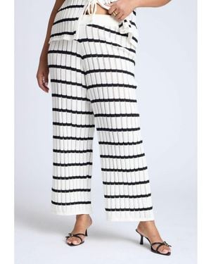 Eloquii Sweater Pull On Pant - White