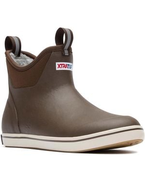 XtraTuf Fleece Lined Ankle Deck Boot - Brown