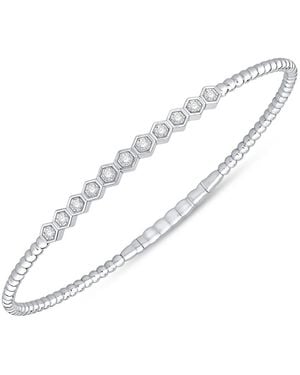 Macy's Diamond Flexible Bangle Bracelet (1/4 Ct. T.w. - White