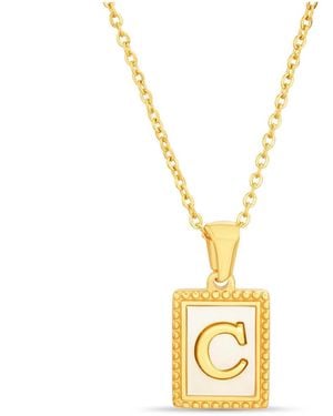 Kensie Gold-tone Letter Initial Pendant Necklace - Metallic