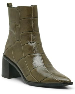 Vince Camuto Lorelai Pointed Toe Block Heel Booties - Green