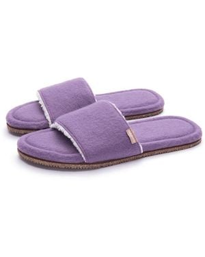 feel good Soft Slide Indoor / Outdoor Natural Rubber Sole House Shoes - Purple