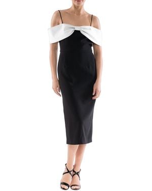 Julia Jordan Bow-neck Strappy Midi Dress - Black