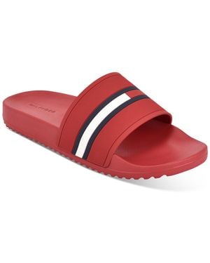 Tommy Hilfiger Ennis Slide Sandals - Red
