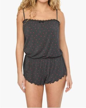 WeWoreWhat Lace Panel Romper - Black