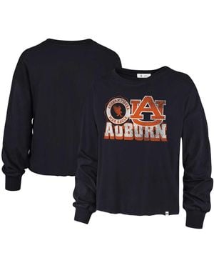 '47 Distressed Auburn Tigers Bottom Line Parkway Long Sleeve T-shirt - Blue