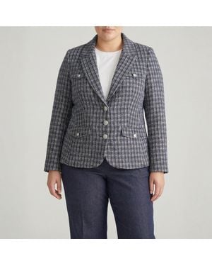 UNIVERSAL STANDARD Plus Size 4 Pocket Ponte Blazer - Blue