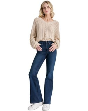 DKNY Petite Williamsburg High-rise Flare-leg Jeans - Blue