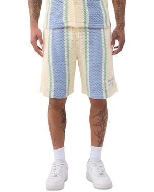 TRUE RELIGION Knit Stripe Short - Blue