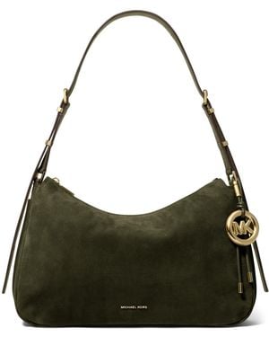 Michael Kors Nolita Medium Nubuck Convertible Shoulder Bag - Green