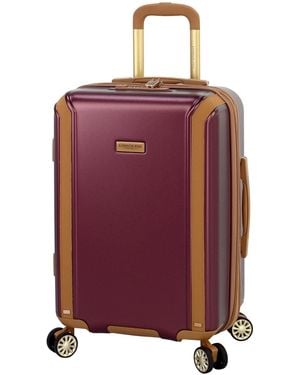London Fog Regent Merlot 20" Expandable Spinner Carry-on - Red