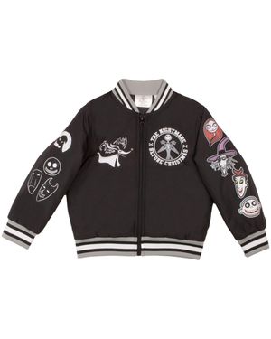 Nightmare Before Christmas Little And Big Boys Casual Graphic Varsity Bomber Jacket - Black