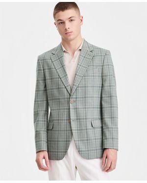 Nautica Modern-fit Plaid Blazer - Gray