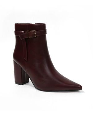 BERNESS Blanche Pointed Toe Ankle Boots - Brown