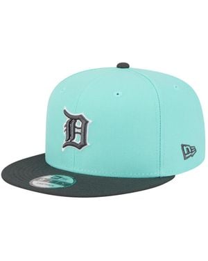 KTZ Turquoise/charcoal Detroit Tigers Two-tone Color Pack 9fifty Snapback Hat - Green
